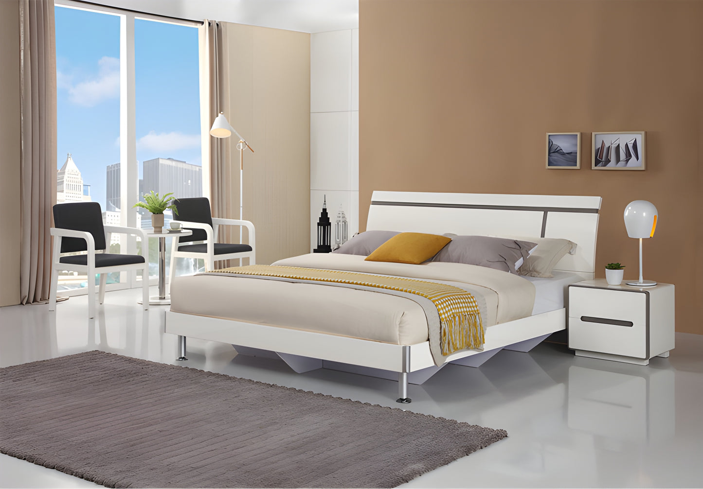 Fashion Simple Style King Size Bed - 61705