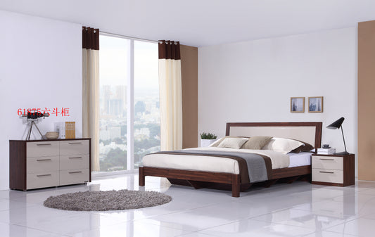 Italian minimalist Style Queen Size Bed / 61802-2