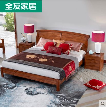 Oriental Style Queen Size bed/ 66103H-2