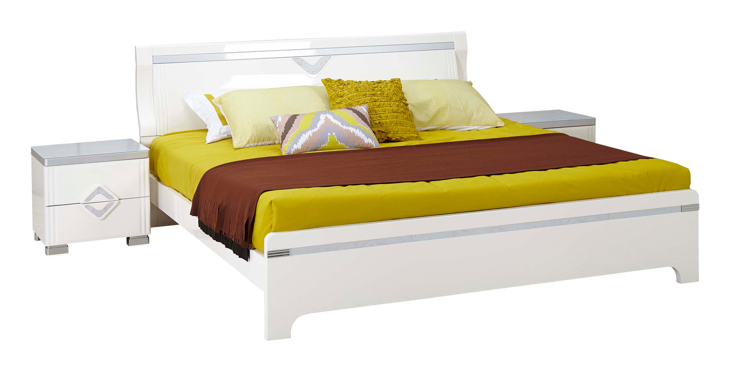 Stylish and Simple Style Queen Size Bed - 66801-2